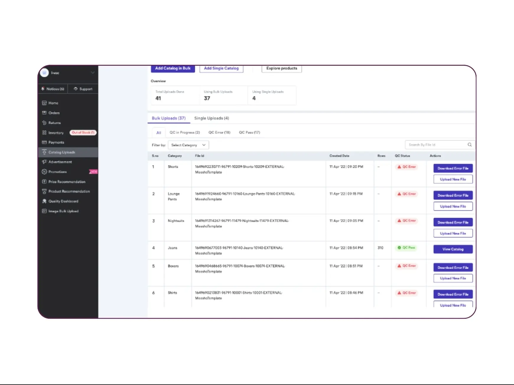 Meesho Inventory & Order Management